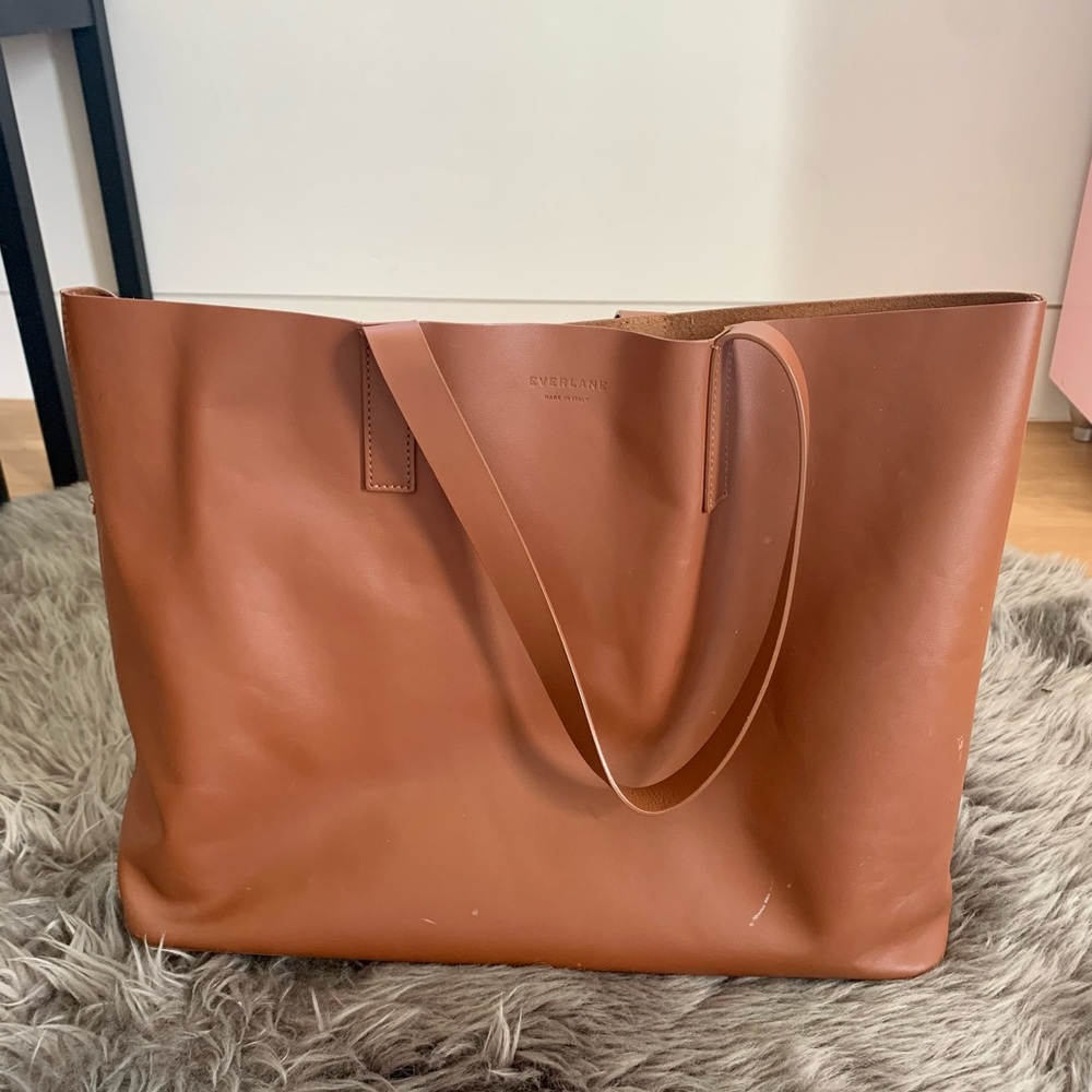 Everlane Italian leather tote camel leather
